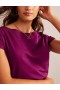 Purple Women's Boden Supersoft Boat Neck T shirts