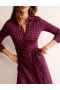 Pink Women's Boden Laura Jersey Midi Shirts Dress