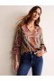 Multicolor Women's Boden Silk Viscose Romantic Blouse Tops