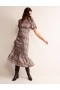 Multicolor Women's Boden Tiered Flutter Tea Dress