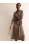 Brown Women's Boden Laura Jersey Midi Shirts Dress