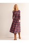Navy Women's Boden Thea Long Sleeve Midi Dress