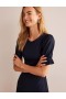 Navy Women's Boden Puff Sleeve Jersey Mini Dress