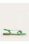 Light Green Women's Boden Satin Toe Loop Flat Sandals