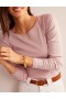 Pink Women's Boden Essential Boat-Neck Jersey Tops