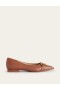 Brown Women's Boden Iris Snaffle Ballet Flats