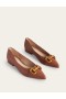 Brown Women's Boden Iris Snaffle Ballet Flats