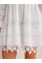White Women's Boden Lace Trim Mini Dress