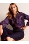 Purple Women's Boden High-Neck Printed Tops