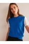 Blue Women's Boden Eva Cashmere Tank Cardigan