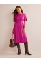 Purple Women's Boden Pleated Midi Dress