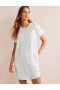 White Women's Boden Sleeve Detail Linen Mini Dress