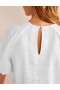White Women's Boden Sleeve Detail Linen Mini Dress
