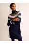 Navy Women's Boden Edith Fair Isle Knitted Dress