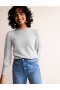 Grey Women's Boden Scallop Trim Cashmere Sweater