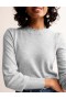Grey Women's Boden Scallop Trim Cashmere Sweater