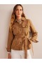 Brown Women's Boden Belted Denim Jacket