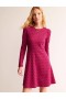 Pink / AZURE Women's Boden Jacquard A-Line Short Dress