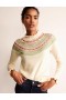 White Women's Boden Embellished Yoke Sweater