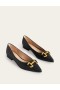 Black Women's Boden Iris Snaffle Ballet Flats