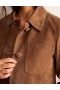 Brown Women's Boden Collared Suede Jacket