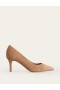 Khaki Women's Boden Lara Mid-Heeled Court Shoes
