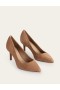 Khaki Women's Boden Lara Mid-Heeled Court Shoes