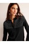 Black Women's Boden Embellished Yoke Cardigan