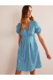 Blue Women's Boden V-Neck Dart Detail Dress