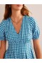 Blue Women's Boden V-Neck Dart Detail Dress