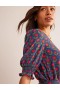 Navy Women's Boden Smocked Cuff Midi Dress