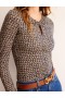 Brown Women's Boden Knot Front Jersey Tops