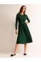 Green Women's Boden Thea Long Sleeve Midi Dress