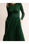 Green Women's Boden Thea Long Sleeve Midi Dress