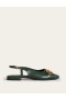 Green Women's Boden Iris Snaffle Slingback Flats