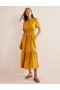 Gold Women's Boden Pintuck Detail Midi Dress