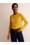 Yellow Women's Boden Embroidered Crew Neck Sweater