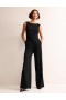Black Women's Boden Sleeveless Ponte Jumpsuit