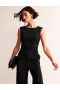 Black Women's Boden Sleeveless Ponte Jumpsuit