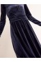 Navy Women's Boden Abigail Velvet Midi Dress