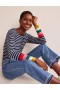 Navy / Multicolor Women's Boden Ella Long Sleeve Breton T shirts