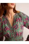 Green Women's Boden Border Print Raglan Midi Dress