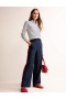 Navy Red Stripes Women's Boden Westbourne Wool Pants