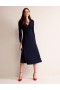 Navy Women's Boden Empire Ruched Waist Dress