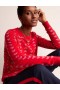 Red Women's Boden Jacquard Sweater
