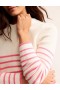 White / Pink Women's Boden Francesca Stripe Sweater