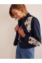 Navy Women's Boden Warwick Embroidered Jacket