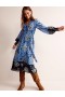 Blue Women's Boden Tie Waist Midi Dress