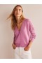 Pink Women's Boden Pointelle Sleeve Cardigan