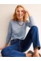 Blue Women's Boden Scallop Trim Cashmere Sweater